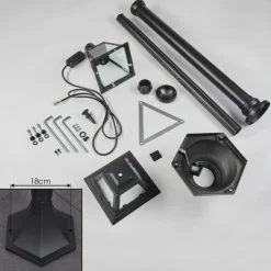 Luminaires Rustiques-hofstein Fornelos Luminaire extérieur, Réverbère, Eclairage de chemin Noir, 1 lumière