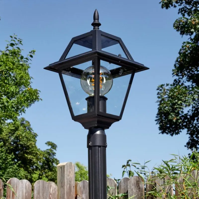 Luminaires Rustiques-hofstein Fornelos Luminaire extérieur, Réverbère, Eclairage de chemin Noir, 1 lumière