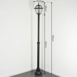 Luminaires Rustiques-hofstein Fornelos Luminaire extérieur, Réverbère, Eclairage de chemin Noir, 1 lumière