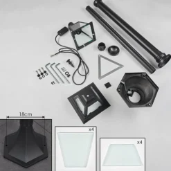 Luminaires Rustiques-hofstein Fornelos Luminaire extérieur, Réverbère, Eclairage de chemin Noir, 1 lumière