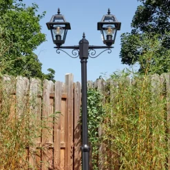 Luminaires Rustiques-hofstein Fornelos Luminaire extérieur, Réverbère, Eclairage de chemin Noir, 2 lumières