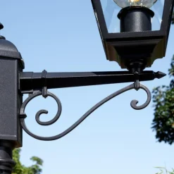 Luminaires Rustiques-hofstein Fornelos Luminaire extérieur, Réverbère, Eclairage de chemin Noir, 2 lumières