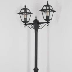 Luminaires Rustiques-hofstein Fornelos Luminaire extérieur, Réverbère, Eclairage de chemin Noir, 2 lumières