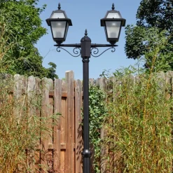 Luminaires Rustiques-hofstein Fornelos Luminaire extérieur, Réverbère, Eclairage de chemin Noir, 2 lumières