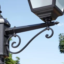 Luminaires Rustiques-hofstein Fornelos Luminaire extérieur, Réverbère, Eclairage de chemin Noir, 2 lumières