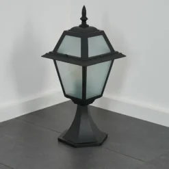 Luminaires Rustiques-hofstein Fornelos Luminaire extérieur, Borne lumineuse, Eclairage de chemin Noir, 1 lumière