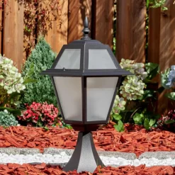 Luminaires Rustiques-hofstein Fornelos Luminaire extérieur, Borne lumineuse, Eclairage de chemin Noir, 1 lumière