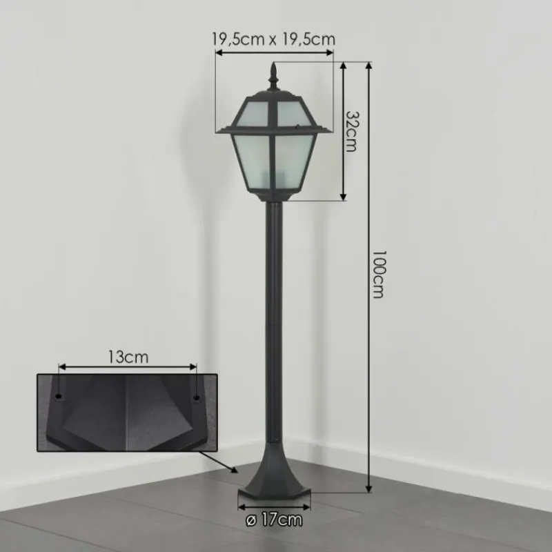 Luminaires Rustiques-hofstein Fornelos Luminaire extérieur, Eclairage de chemin Noir, 1 lumière