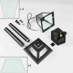 Luminaires Rustiques-hofstein Fornelos Luminaire extérieur, Eclairage de chemin Noir, 1 lumière