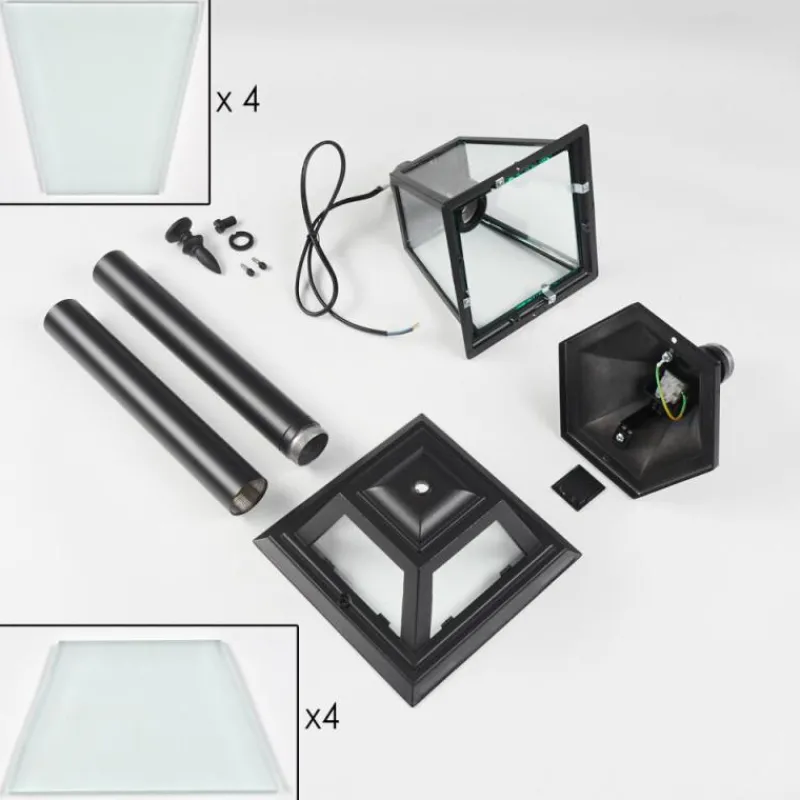 Luminaires Rustiques-hofstein Fornelos Luminaire extérieur, Eclairage de chemin Noir, 1 lumière