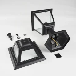 Luminaires Rustiques-hofstein Fornelos Luminaire extérieur, Borne lumineuse, Eclairage de chemin Noir, 1 lumière