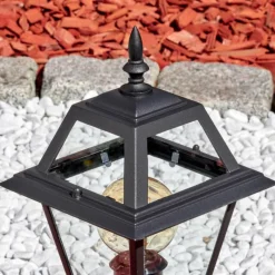 Luminaires Rustiques-hofstein Fornelos Luminaire extérieur, Borne lumineuse, Eclairage de chemin Noir, 1 lumière