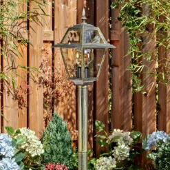 Luminaires Rustiques-hofstein Fornelos Luminaire extérieur, Eclairage de chemin Or, Noir, 1 lumière