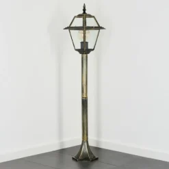 Luminaires Rustiques-hofstein Fornelos Luminaire extérieur, Eclairage de chemin Or, Noir, 1 lumière