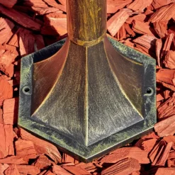 Luminaires Rustiques-hofstein Fornelos Luminaire extérieur, Eclairage de chemin Or, Noir, 1 lumière