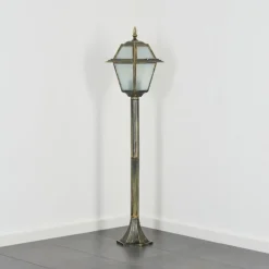 Luminaires Rustiques-hofstein Fornelos Luminaire extérieur, Eclairage de chemin Or, Noir, 1 lumière