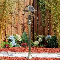 Luminaires Rustiques-hofstein Fornelos Luminaire extérieur, Eclairage de chemin Or, Noir, 1 lumière, Détecteur de mouvement