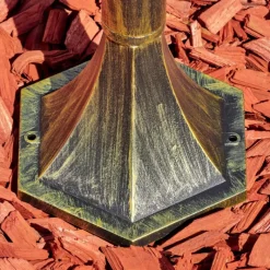 Luminaires Rustiques-hofstein Fornelos Luminaire extérieur, Eclairage de chemin Or, Noir, 1 lumière, Détecteur de mouvement