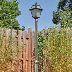 Luminaires Rustiques-hofstein Fornelos Luminaire extérieur, Réverbère, Eclairage de chemin Or, Noir, 1 lumière