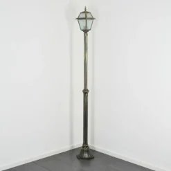 Luminaires Rustiques-hofstein Fornelos Luminaire extérieur, Réverbère, Eclairage de chemin Or, Noir, 1 lumière