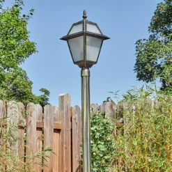 Luminaires Rustiques-hofstein Fornelos Luminaire extérieur, Réverbère, Eclairage de chemin Or, Noir, 1 lumière