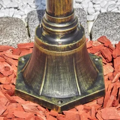 Luminaires Rustiques-hofstein Fornelos Luminaire extérieur, Réverbère, Eclairage de chemin Or, Noir, 3 lumières