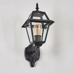 Luminaires Rustiques-hofstein Fornelos Luminaire extérieur, Lampe murale d´extérieur, Applique murale Noir, 1 lumière