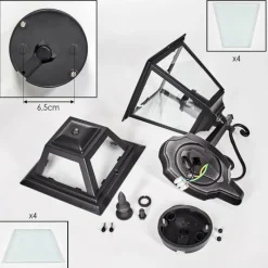 Luminaires Rustiques-hofstein Fornelos Luminaire extérieur, Lampe murale d´extérieur, Applique murale Noir, 1 lumière