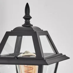 Luminaires Rustiques-hofstein Fornelos Luminaire extérieur, Lampe murale d´extérieur, Applique murale Noir, 1 lumière, Détecteur de mouvement