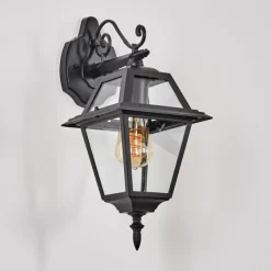 Luminaires Rustiques-hofstein Fornelos Luminaire extérieur, Lampe murale d´extérieur, Applique murale Noir, 1 lumière