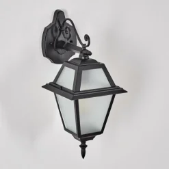 Luminaires Rustiques-hofstein Fornelos Luminaire extérieur, Lampe murale d´extérieur, Applique murale Noir, 1 lumière