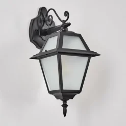 Luminaires Rustiques-hofstein Fornelos Luminaire extérieur, Lampe murale d´extérieur, Applique murale Noir, 1 lumière