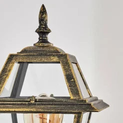 Luminaires Rustiques-hofstein Fornelos Luminaire extérieur, Lampe murale d´extérieur, Applique murale Or, Noir, 1 lumière