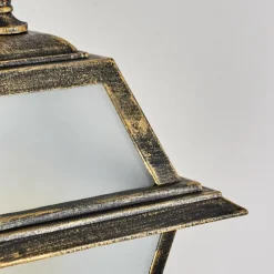 Luminaires Rustiques-hofstein Fornelos Luminaire extérieur, Lampe murale d´extérieur, Applique murale Or, Noir, 1 lumière