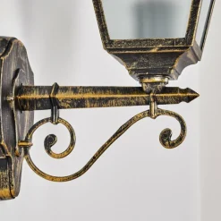 Luminaires Rustiques-hofstein Fornelos Luminaire extérieur, Lampe murale d´extérieur, Applique murale Or, Noir, 1 lumière