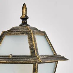 Luminaires Rustiques-hofstein Fornelos Luminaire extérieur, Lampe murale d´extérieur, Applique murale Or, Noir, 1 lumière, Détecteur de mouvement