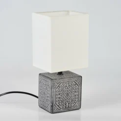 Lampes En Tissu-hofstein Forshyttan Lampe à poser Gris, Blanc, 1 lumière