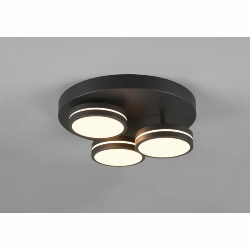 Luminaires Trio Franklin Plafonnier LED Anthracite, 3 lumières* Éclairage Led
