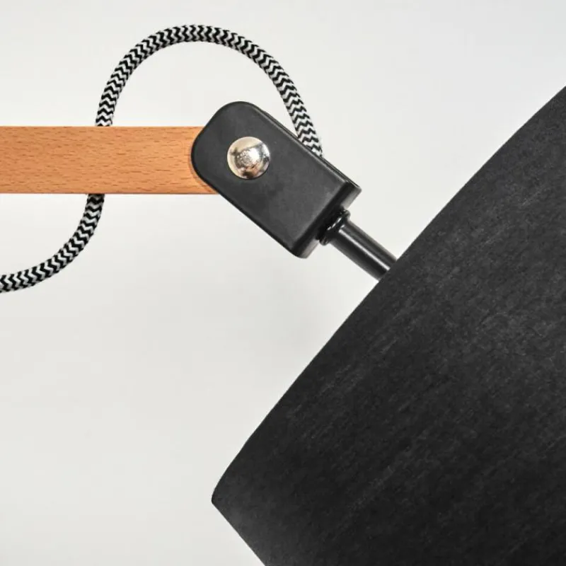 Lampes En Tissu-hofstein Fridene Lampadaire Écru, Noir, 1 lumière