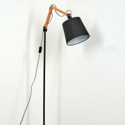 Lampes En Tissu-hofstein Fridene Lampadaire Écru, Noir, 1 lumière