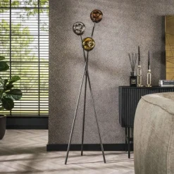 hofstein Fuensalida Lampadaire Anthracite, 3 lumières