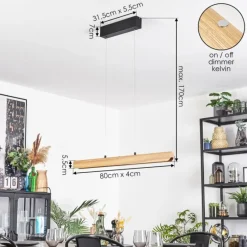 hofstein Fugelsta Suspension, Suspension LED Noir, 1 lumière