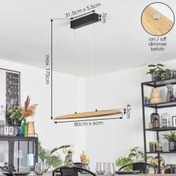 hofstein Fugelsta Suspension, Suspension LED Noir, 1 lumière