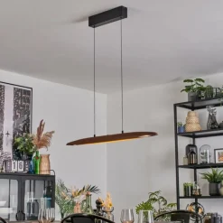 hofstein Fugelsta Suspension, Suspension LED Noir, 1 lumière