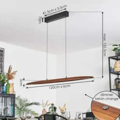 Lampes Vintages & Rétros-hofstein Fugelsta Suspension, Suspension LED Noir, 1 lumière