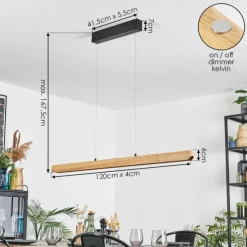 Lampes Vintages & Rétros-hofstein Fugelsta Suspension, Suspension LED Noir, 1 lumière