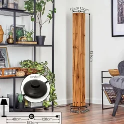 Luminaires Scandinaves-hofstein Gaden Lampadaire Noir, 3 lumières