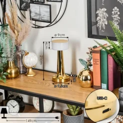 hofstein Gallboda Lampe à poser LED Laiton, 1 lumière