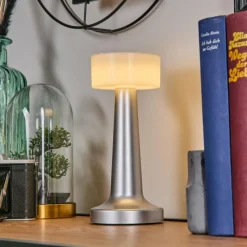 hofstein Gallboda Lampe à poser LED Argenté, 1 lumière