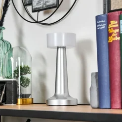 hofstein Gallboda Lampe à poser LED Argenté, 1 lumière